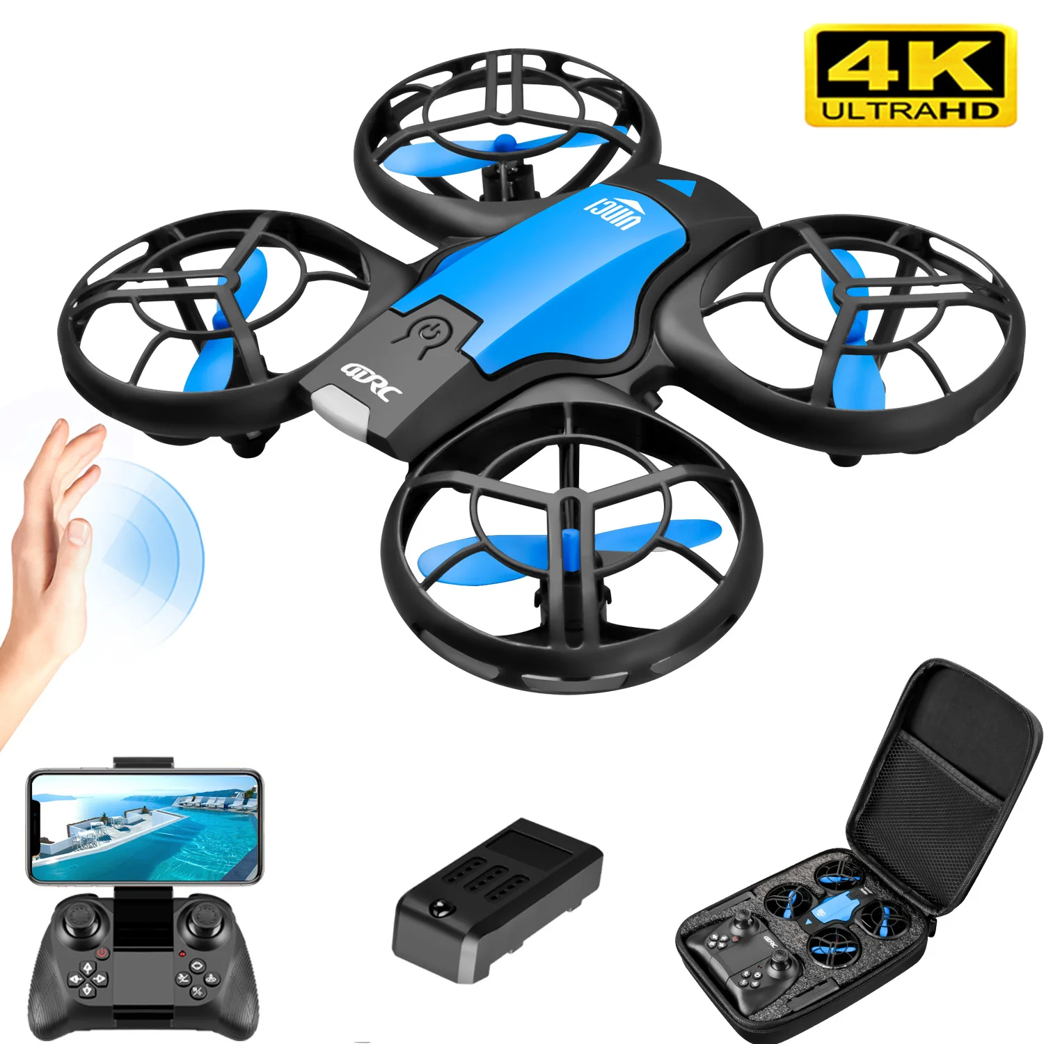 Rc Helicopter Case - V8 Yeni Mini Drone 4K Profesyonel
